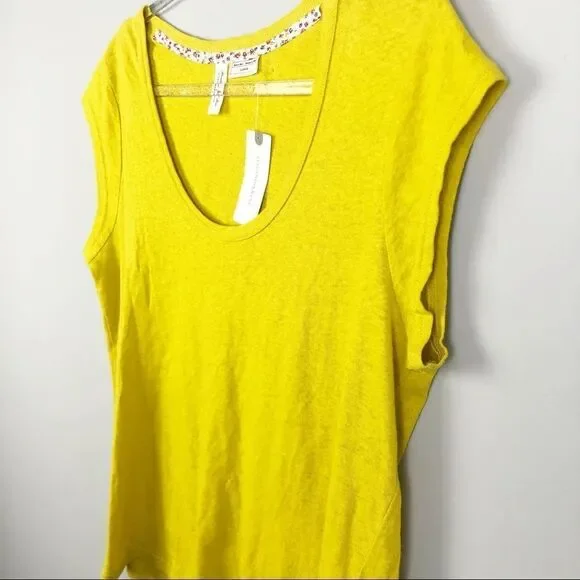 ANTHROPOLOGIE | MEADOW RUE Ravenna Yellow Shirt L - Picture 5 of 11